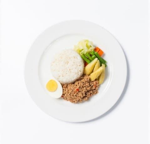 Tuna paste and low sugar rice