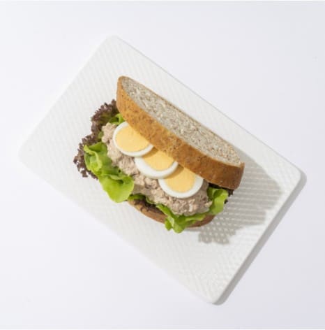 Whole wheat bread with tuna mayo