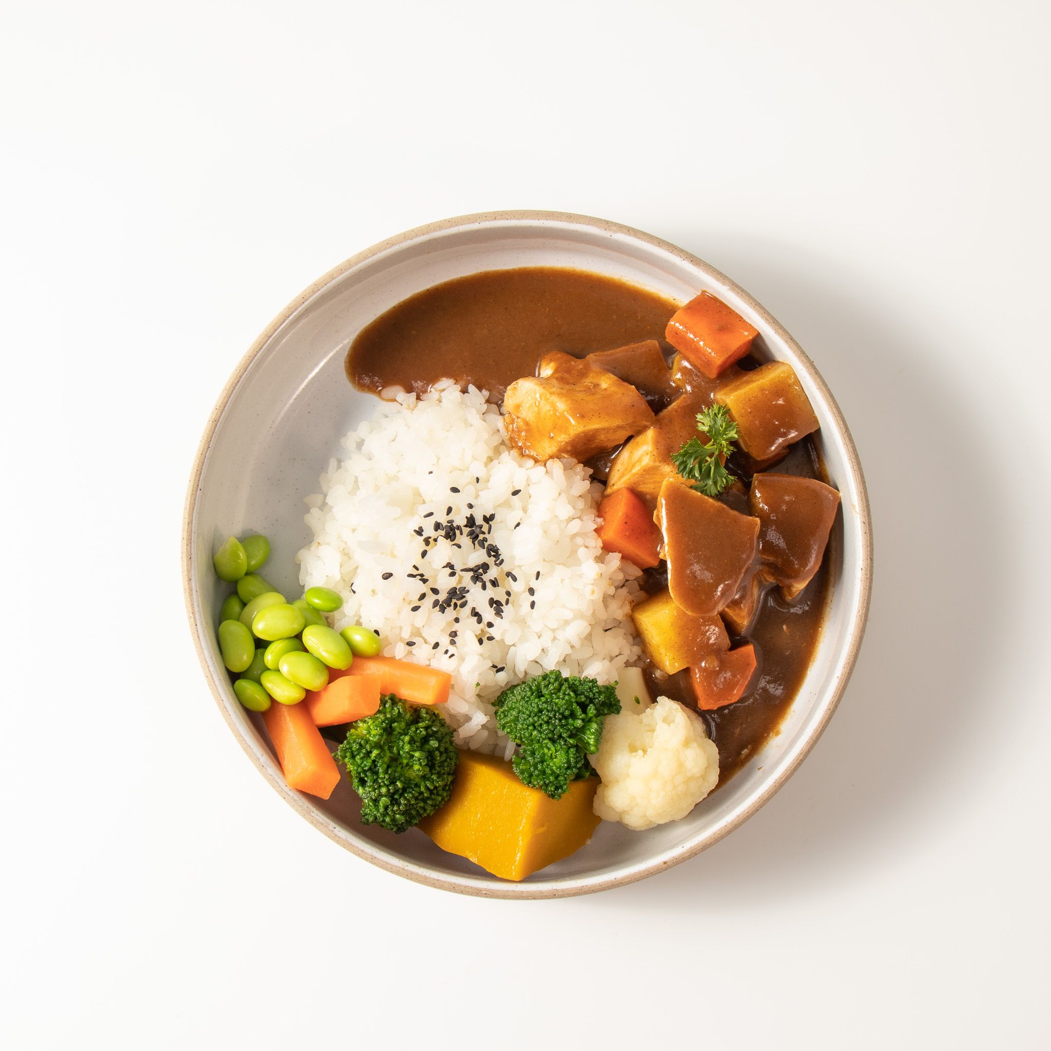 Chicken katsu curry with Japanese Rice