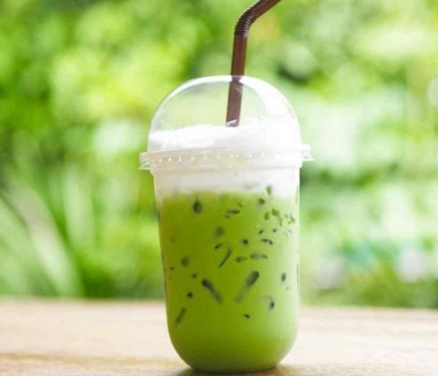 2x Drinks : green tea + cocoa